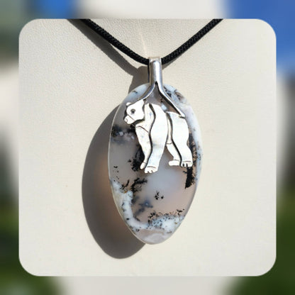 Les Gardiens de l’Hiver Ours polaire Agate Dendritique