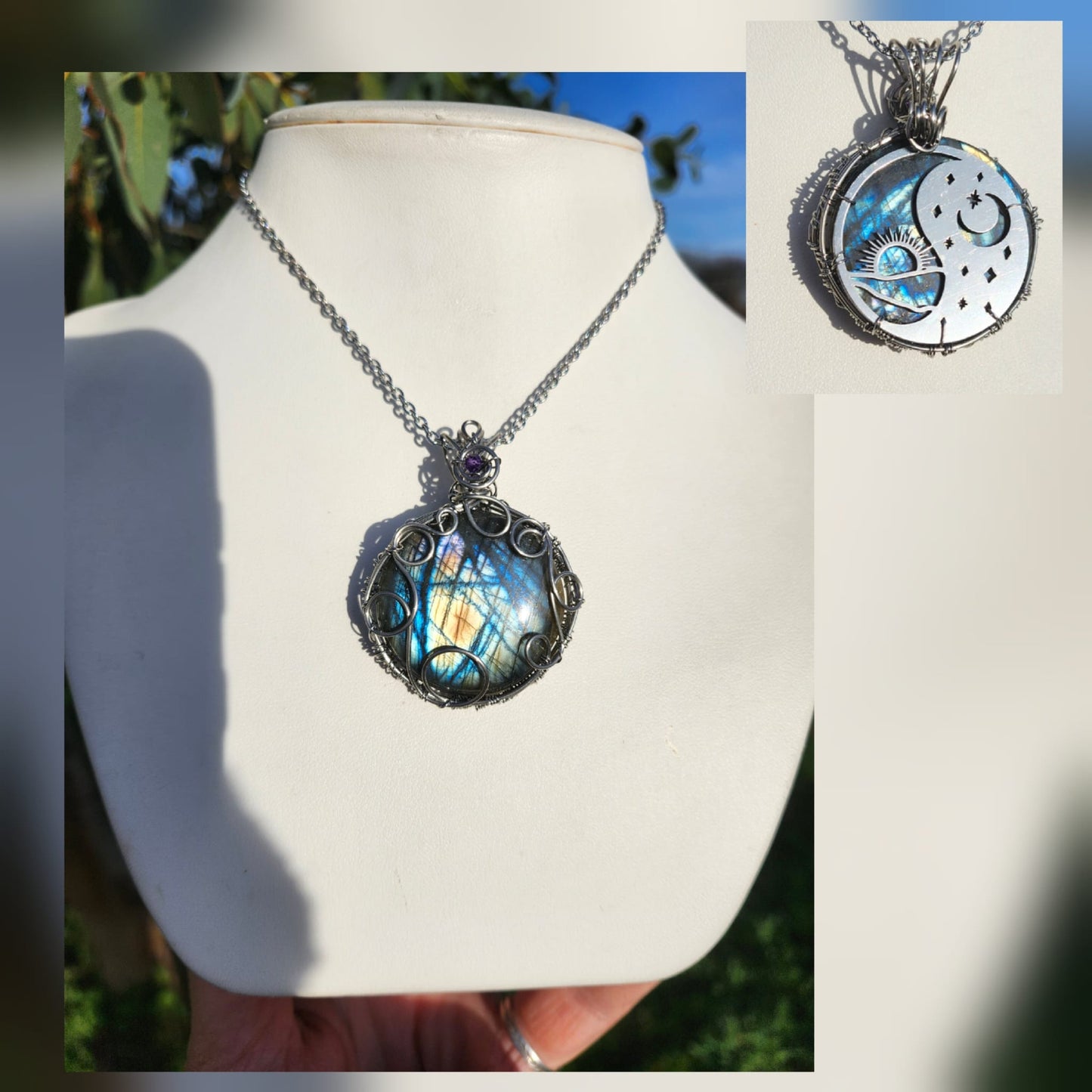 Étreinte Céleste Labradorite bleue