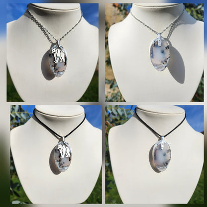 Les Gardiens de l’Hiver Ours polaire Agate Dendritique